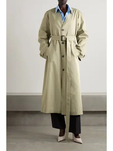 Balenciaga Oversized Belted Cotton-drill Trench Coat | Thumbnail 3 Balenciaga Oversized Belted Cotton-drill Trench Coat | Thumbnail 3