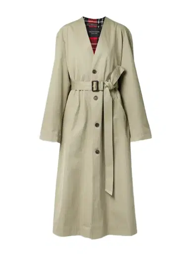 Balenciaga Oversized Belted Cotton-drill Trench Coat | Thumbnail 1 Balenciaga Oversized Belted Cotton-drill Trench Coat | Thumbnail 1