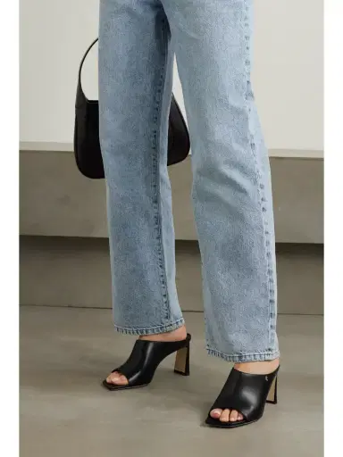 Jimmy Choo Kinley 75 Logo-embellished Leather Mules | Thumbnail 2 Jimmy Choo Kinley 75 Logo-embellished Leather Mules | Thumbnail 2