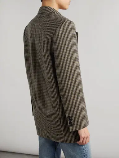 Saint Laurent Double-breasted Checked Wool-blend Blazer | Thumbnail 4 Saint Laurent Double-breasted Checked Wool-blend Blazer | Thumbnail 4