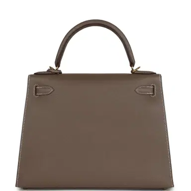HERMÈS Hermes Kelly Sellier 28 Etoupe Epsom Gold Hardware | Thumbnail 4 HERMÈS Hermes Kelly Sellier 28 Etoupe Epsom Gold Hardware | Thumbnail 4