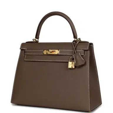 HERMÈS Hermes Kelly Sellier 28 Etoupe Epsom Gold Hardware | Thumbnail 5 HERMÈS Hermes Kelly Sellier 28 Etoupe Epsom Gold Hardware | Thumbnail 5