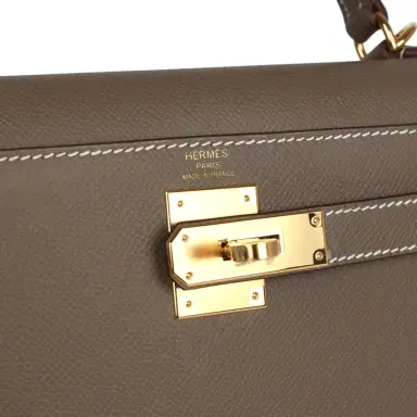 HERMÈS Hermes Kelly Sellier 28 Etoupe Epsom Gold Hardware | Thumbnail 7 HERMÈS Hermes Kelly Sellier 28 Etoupe Epsom Gold Hardware | Thumbnail 7