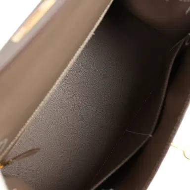 HERMÈS Hermes Kelly Sellier 28 Etoupe Epsom Gold Hardware | Thumbnail 8 HERMÈS Hermes Kelly Sellier 28 Etoupe Epsom Gold Hardware | Thumbnail 8