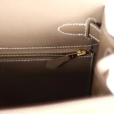 HERMÈS Hermes Kelly Sellier 28 Etoupe Epsom Gold Hardware | Thumbnail 9 HERMÈS Hermes Kelly Sellier 28 Etoupe Epsom Gold Hardware | Thumbnail 9