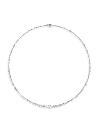 Saks Fifth Avenue Collection Women's 14K White Gold & Natural Diamond Riviera Necklace/5.00-15.00 TCW - 15 Tcw | Thumbnail 1 Saks Fifth Avenue Collection Women's 14K White Gold & Natural Diamond Riviera Necklace/5.00-15.00 TCW - 15 Tcw | Thumbnail 1