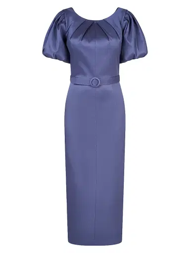 Kay Unger Women's Chiara Satin Cocktail Dress - Indigo | Thumbnail 1 Kay Unger Women's Chiara Satin Cocktail Dress - Indigo | Thumbnail 1