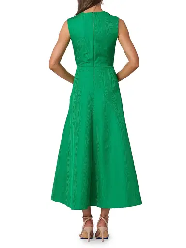 Shoshanna Women's Gabriele Moire Draped Maxi Dress | Thumbnail 3 Shoshanna Women's Gabriele Moire Draped Maxi Dress | Thumbnail 3