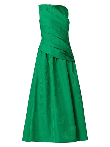 Shoshanna Women's Gabriele Moire Draped Maxi Dress | Thumbnail 1 Shoshanna Women's Gabriele Moire Draped Maxi Dress | Thumbnail 1