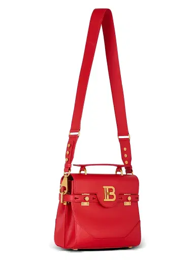 Balmain Women's B-Buzz 23 Leather Top Handle Bag - Rouge | Thumbnail 4 Balmain Women's B-Buzz 23 Leather Top Handle Bag - Rouge | Thumbnail 4