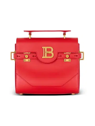 Balmain Women's B-Buzz 23 Leather Top Handle Bag - Rouge | Thumbnail 1 Balmain Women's B-Buzz 23 Leather Top Handle Bag - Rouge | Thumbnail 1