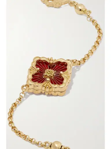 Buccellati Opera Tulle 18-karat Gold And Enamel Bracelet | Thumbnail 4 Buccellati Opera Tulle 18-karat Gold And Enamel Bracelet | Thumbnail 4