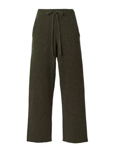 The Elder Statesman Ribbed Cashmere Track Pants | Thumbnail 1 The Elder Statesman Ribbed Cashmere Track Pants | Thumbnail 1