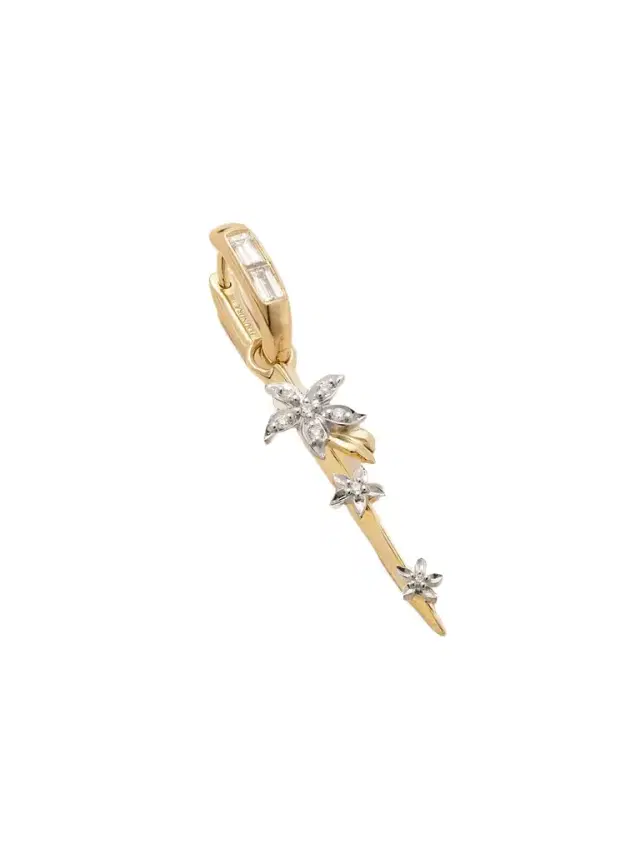 Blossoms Resilience 18-karat Yellow And White Gold Diamond Single Hoop Earring Blossoms Resilience 18-karat Yellow And White Gold Diamond Single Hoop Earring