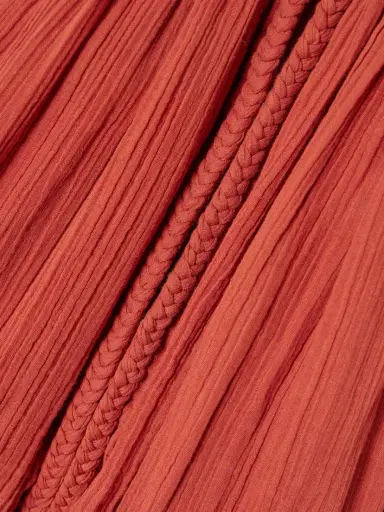 Isabel Marant Jaoni Braided Gathered Cotton Mini Dress | Thumbnail 4 Isabel Marant Jaoni Braided Gathered Cotton Mini Dress | Thumbnail 4