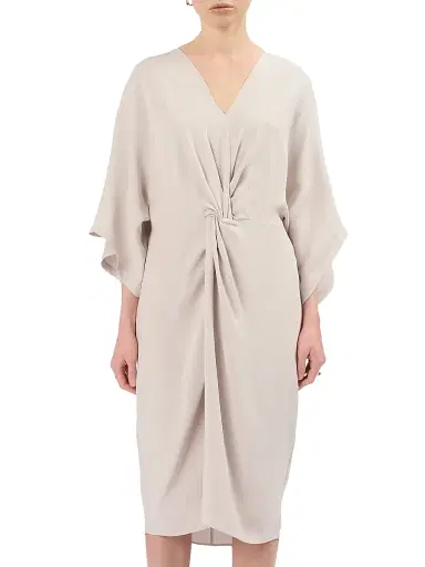 Careste Women's Olympia Gathered Dress - Dark White Sand | Thumbnail 2 Careste Women's Olympia Gathered Dress - Dark White Sand | Thumbnail 2
