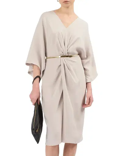 Careste Women's Olympia Gathered Dress - Dark White Sand | Thumbnail 5 Careste Women's Olympia Gathered Dress - Dark White Sand | Thumbnail 5