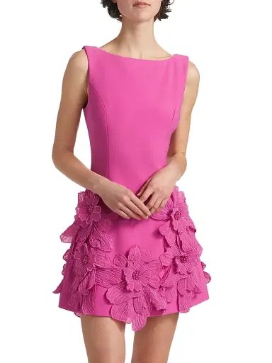 Elliatt Women's Janelle Floral Appliqué Minidress - Fuchsia | Thumbnail 3 Elliatt Women's Janelle Floral Appliqué Minidress - Fuchsia | Thumbnail 3