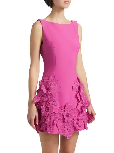 Elliatt Women's Janelle Floral Appliqué Minidress - Fuchsia | Thumbnail 4 Elliatt Women's Janelle Floral Appliqué Minidress - Fuchsia | Thumbnail 4