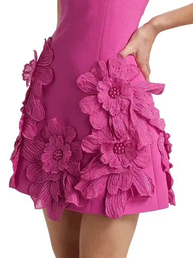 Elliatt Women's Janelle Floral Appliqué Minidress - Fuchsia | Thumbnail 6 Elliatt Women's Janelle Floral Appliqué Minidress - Fuchsia | Thumbnail 6