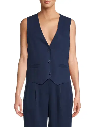 Masai Copenhagen Women's Jordyn Buttoned Waistcoat - Sargasso Sea | Thumbnail 3 Masai Copenhagen Women's Jordyn Buttoned Waistcoat - Sargasso Sea | Thumbnail 3