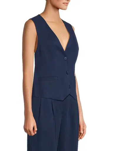 Masai Copenhagen Women's Jordyn Buttoned Waistcoat - Sargasso Sea | Thumbnail 4 Masai Copenhagen Women's Jordyn Buttoned Waistcoat - Sargasso Sea | Thumbnail 4