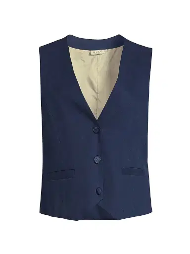 Masai Copenhagen Women's Jordyn Buttoned Waistcoat - Sargasso Sea | Thumbnail 1 Masai Copenhagen Women's Jordyn Buttoned Waistcoat - Sargasso Sea | Thumbnail 1