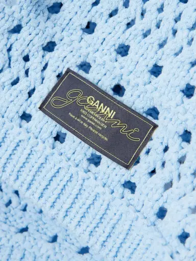 Ganni Open-knit Organic Cotton-blend Cardigan | Thumbnail 4 Ganni Open-knit Organic Cotton-blend Cardigan | Thumbnail 4