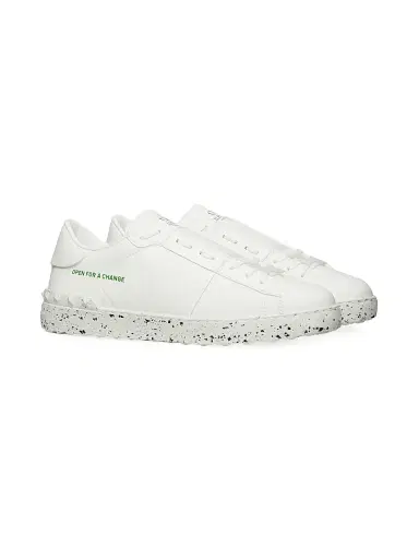 Valentino Garavani Men's Open For A Change Sneakers In Bio-Based Material - White | Thumbnail 2 Valentino Garavani Men's Open For A Change Sneakers In Bio-Based Material - White | Thumbnail 2