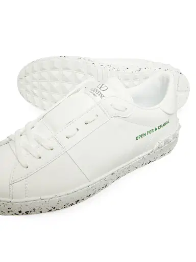 Valentino Garavani Men's Open For A Change Sneakers In Bio-Based Material - White | Thumbnail 5 Valentino Garavani Men's Open For A Change Sneakers In Bio-Based Material - White | Thumbnail 5