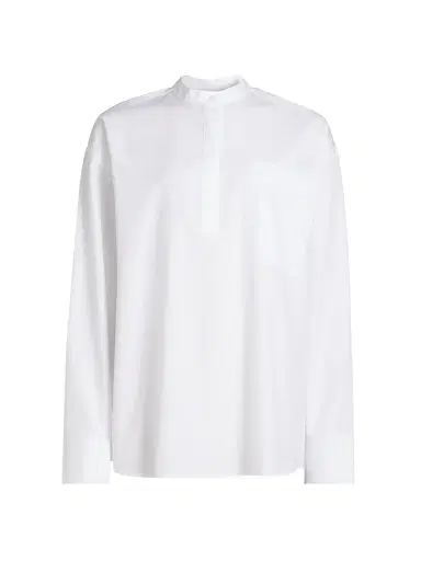 Loulou de Saison Women's Pavi Cotton Shirt - White | Thumbnail 1 Loulou de Saison Women's Pavi Cotton Shirt - White | Thumbnail 1