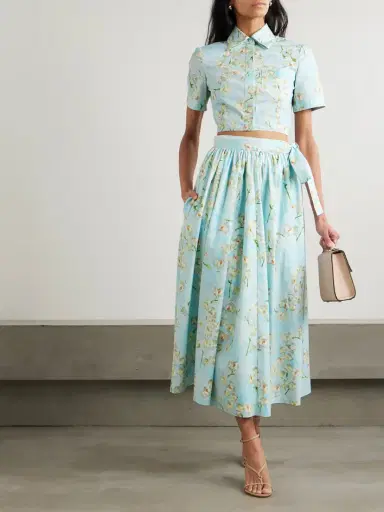 Emilia Wickstead Natalie Cropped Floral-print Cotton-poplin Shirt | Thumbnail 2 Emilia Wickstead Natalie Cropped Floral-print Cotton-poplin Shirt | Thumbnail 2