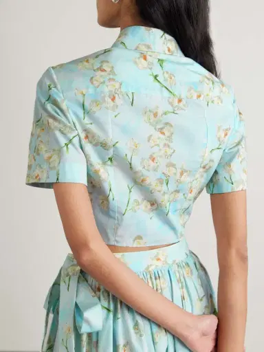 Emilia Wickstead Natalie Cropped Floral-print Cotton-poplin Shirt | Thumbnail 3 Emilia Wickstead Natalie Cropped Floral-print Cotton-poplin Shirt | Thumbnail 3