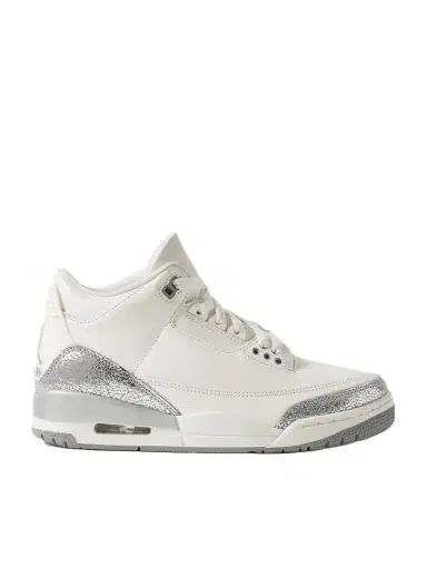 Nike Air Jordan 3 Retro Rubber-trimmed Metallic Leather Sneakers | Thumbnail 1 Nike Air Jordan 3 Retro Rubber-trimmed Metallic Leather Sneakers | Thumbnail 1