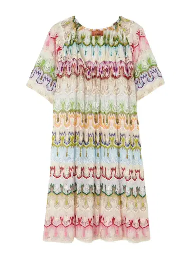 Missoni Striped Crochet-knit Mini Dress | Thumbnail 1 Missoni Striped Crochet-knit Mini Dress | Thumbnail 1