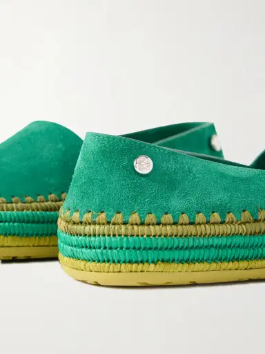 Loewe + Paula's Ibiza Rio Raffia-trimmed Suede Espadrilles | Thumbnail 4 Loewe + Paula's Ibiza Rio Raffia-trimmed Suede Espadrilles | Thumbnail 4