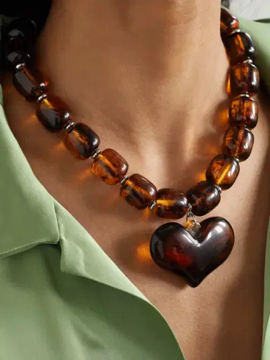 Julietta Amore Silver-tone Resin Necklace | Thumbnail 2 Julietta Amore Silver-tone Resin Necklace | Thumbnail 2