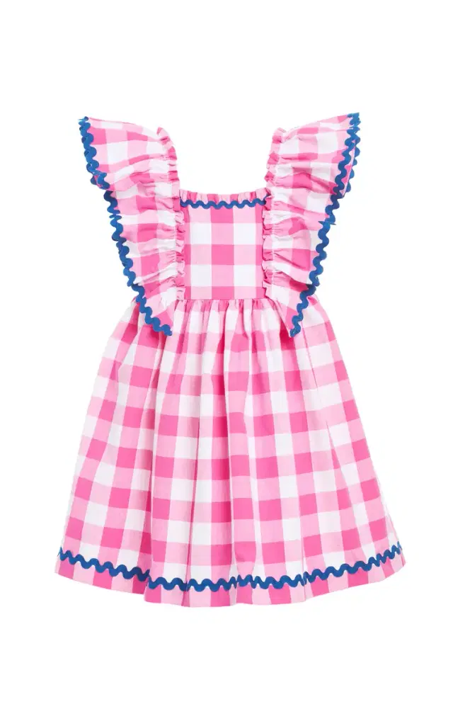 Neci Gingham Flutter Slv Dress Neci Gingham Flutter Slv Dress