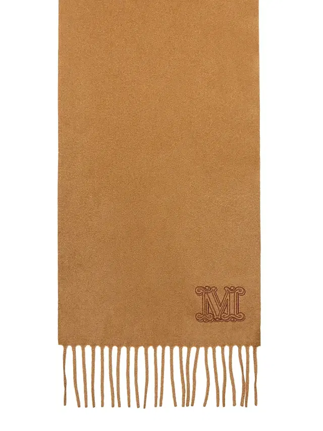 Women's Monogram Embroidered Cashmere Stole - Tobacco Women's Monogram Embroidered Cashmere Stole - Tobacco