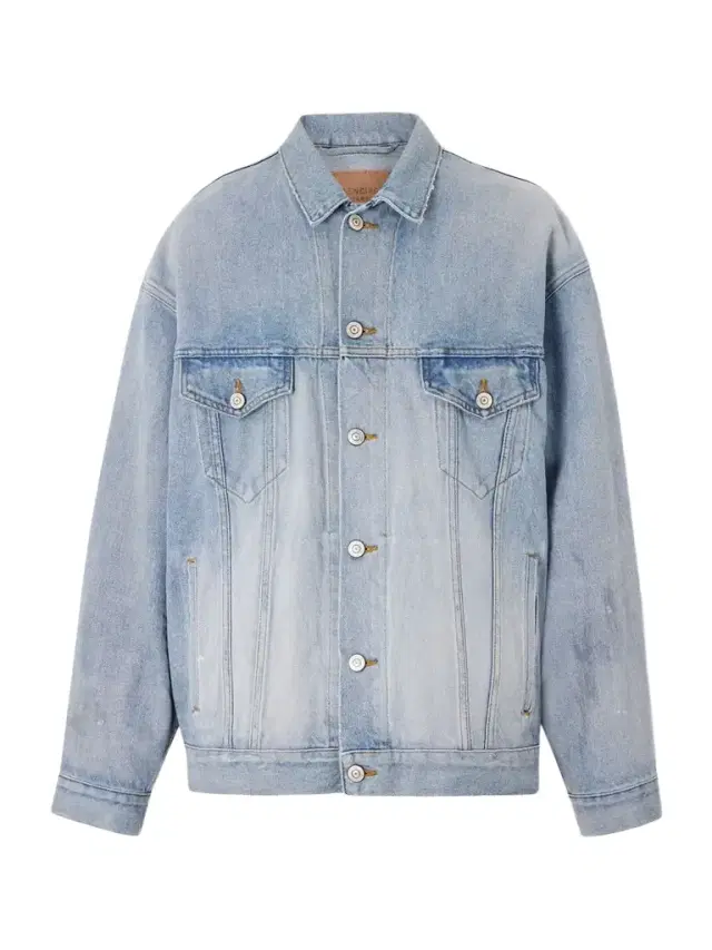 Oversized Distressed Printed Denim Jacket Oversized Distressed Printed Denim Jacket