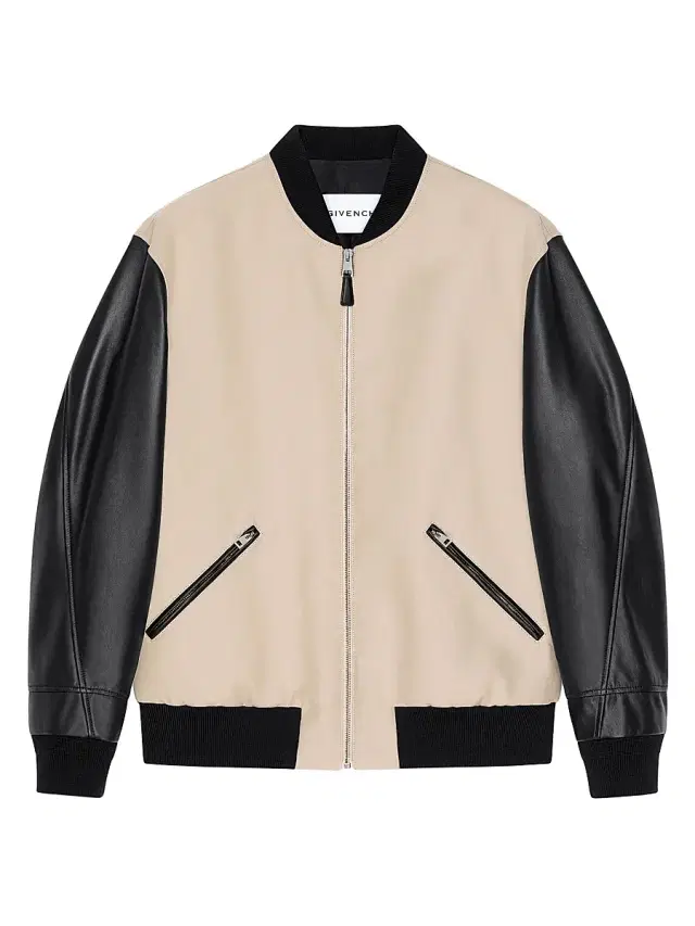 Men's Mix Material Blouson Jacket with Embroidery Men's Mix Material Blouson Jacket with Embroidery