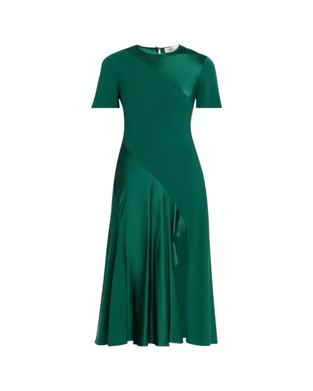 Araminta Bias-Cut Stretch Satin Midi Dress Araminta Bias-Cut Stretch Satin Midi Dress