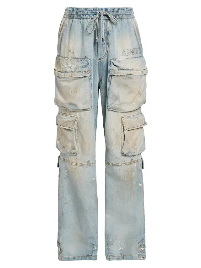 Men's Distressed Denim Mid-Rise Straight-Leg Cargo Jeans Men's Distressed Denim Mid-Rise Straight-Leg Cargo Jeans