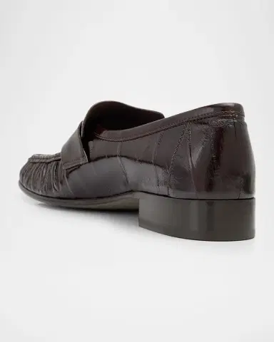 THE ROW 25mm Soft Eelskin Leather Loafers | Thumbnail 4 THE ROW 25mm Soft Eelskin Leather Loafers | Thumbnail 4