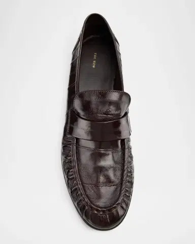 THE ROW 25mm Soft Eelskin Leather Loafers | Thumbnail 5 THE ROW 25mm Soft Eelskin Leather Loafers | Thumbnail 5