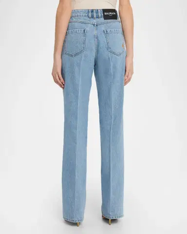 Balmain High-Waisted Flared Denim Jeans | Thumbnail 3 Balmain High-Waisted Flared Denim Jeans | Thumbnail 3
