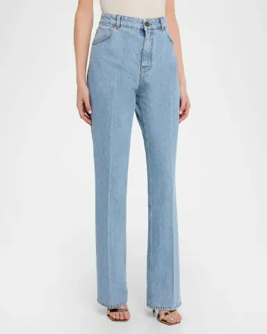 Balmain High-Waisted Flared Denim Jeans | Thumbnail 4 Balmain High-Waisted Flared Denim Jeans | Thumbnail 4