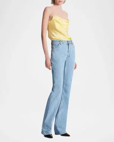 Balmain High-Waisted Flared Denim Jeans | Thumbnail 5 Balmain High-Waisted Flared Denim Jeans | Thumbnail 5
