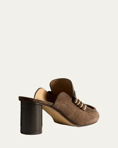 JW Anderson 70mm Suede Loafer Mules | Thumbnail 4 JW Anderson 70mm Suede Loafer Mules | Thumbnail 4