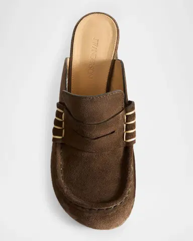 JW Anderson 70mm Suede Loafer Mules | Thumbnail 6 JW Anderson 70mm Suede Loafer Mules | Thumbnail 6